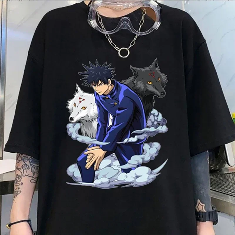 

Hot Fushiguro Megumi T Shirt Fashion Personality Loose Short Sleeve Streetwear Casual Anime Harajuku Tees