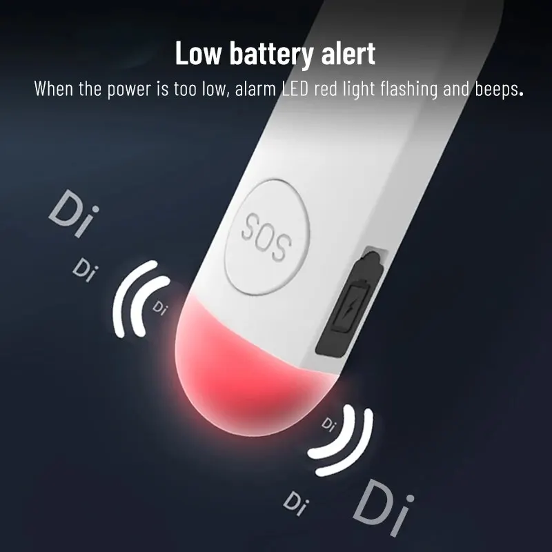 Rechargeable 130DB Personal Security Alarm Keychain with LED Light