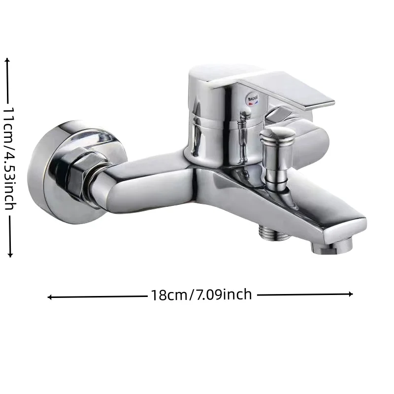 Home Bathroom Triple Shower Faucet Support Hot and Cold Water Faucet Bath Bath Mixer Valve Shower Set Bathroom Accessories bathtub faucet shower set