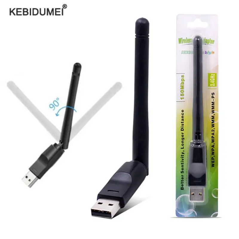 

USB Wi-Fi адаптер 150 Мбит/с, 2 дБ, 2,4 ГГц