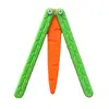 Glowing Butterfly Knife 3D Printing Gravity Glow Knife Luminous Card Toy Pendant Push Mini Model Decompression C8D3 5