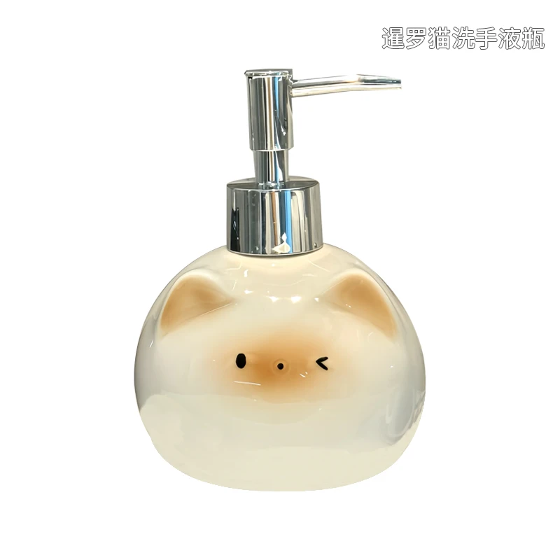 Ceramic Siamese Cat Liquid Soap Dispenser