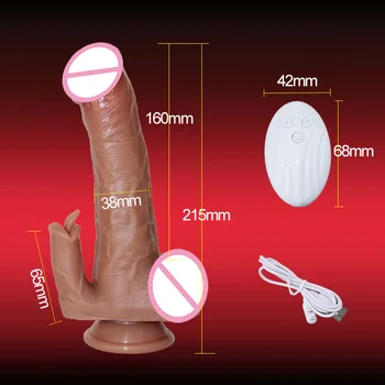 Dildo Vibrator Heating Telescopic Rotation Dildos Vibrators Tongue Licking Clitoris G Spot Stimulator Sex Toys for Adults Women 3