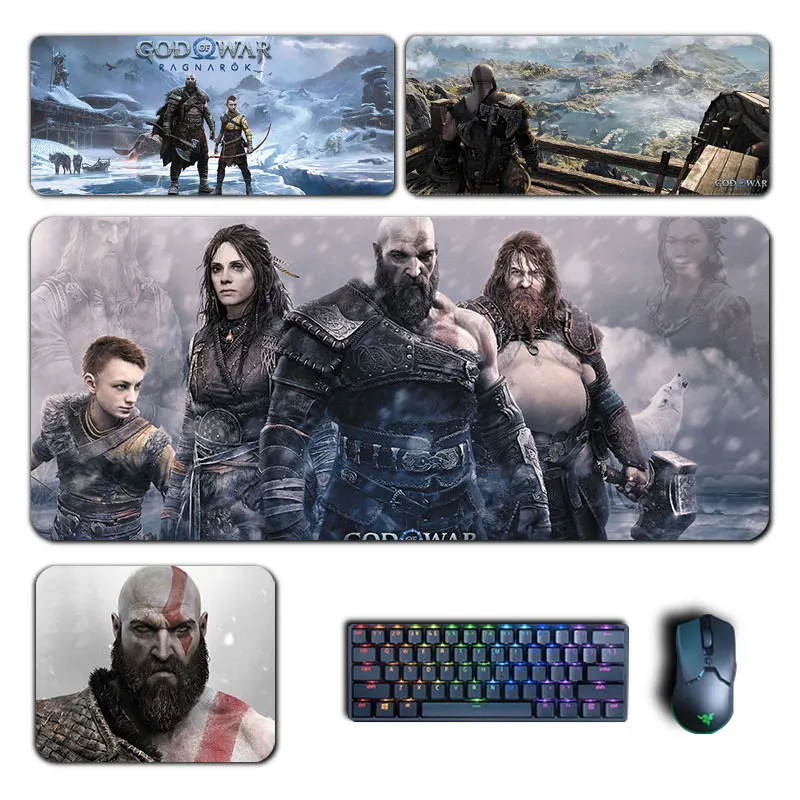 Gaming God Of War Ragnarok Tappetino Per Mouse Grande Kratos Atreus Mousepad Computer Laptop Gamer Pad Pc Ps5 Accessori Da Gioco Tappetini Da Scrivani