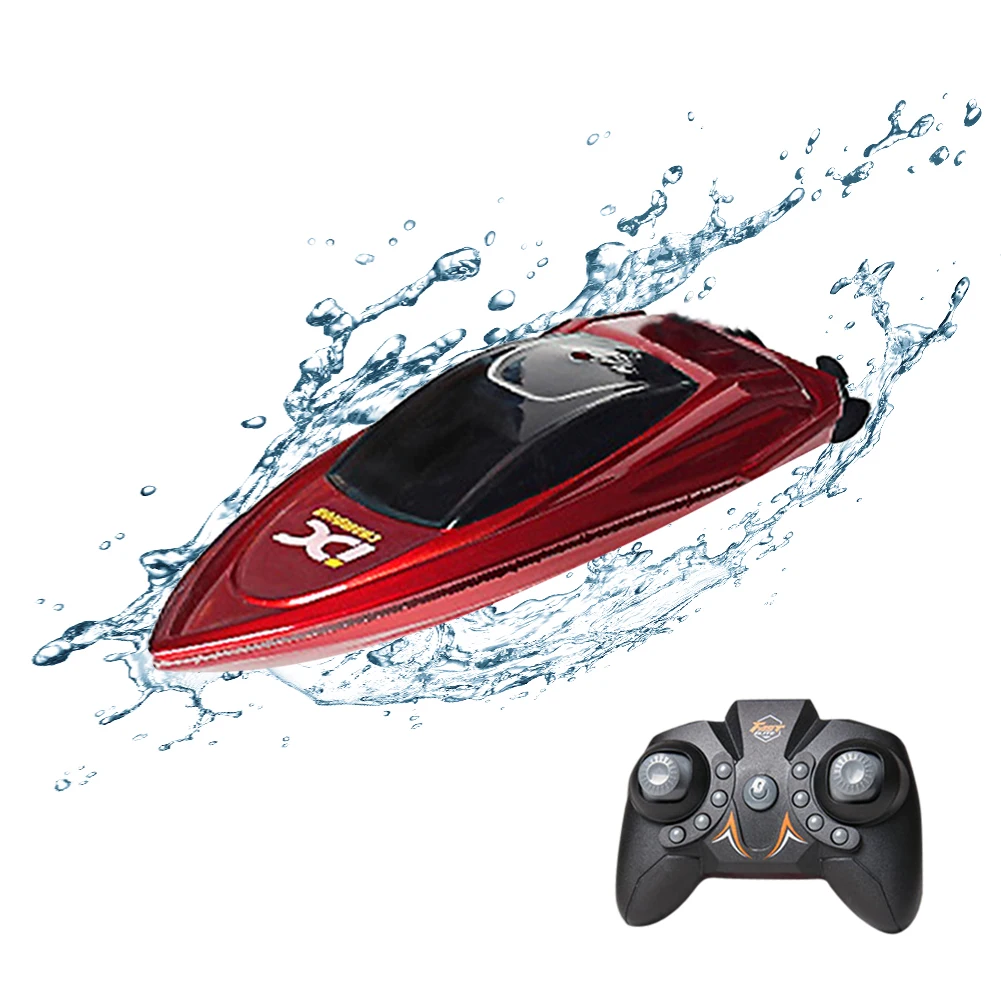 LED Light Waterproof Electric Remote Control Ship 2.4GHz High Speed Mini RC Boat