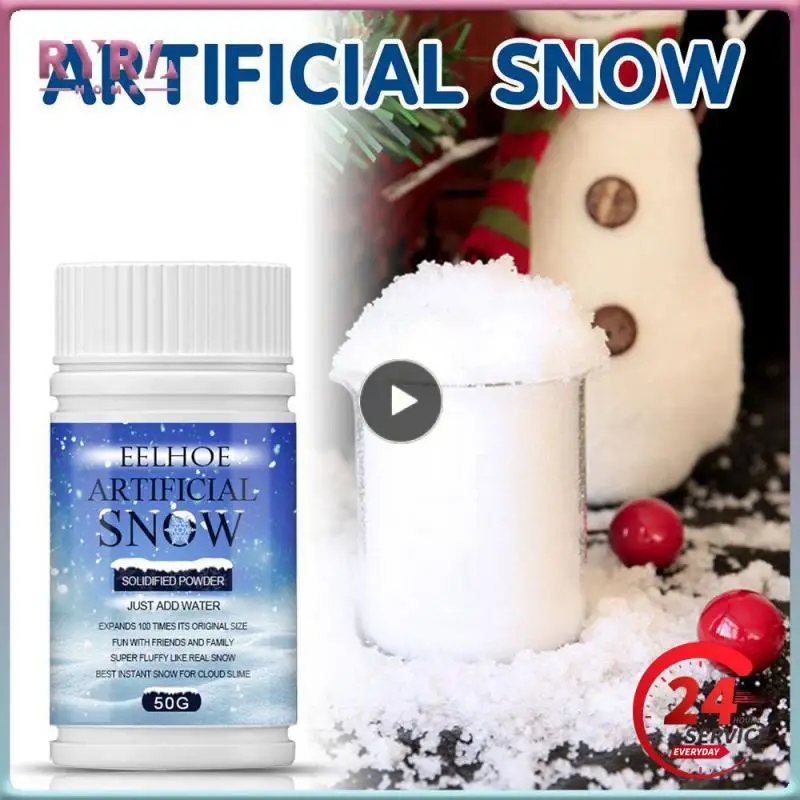 1pc Christmas Instant Snow Powder, Water Absorbing Fake Snowflakes