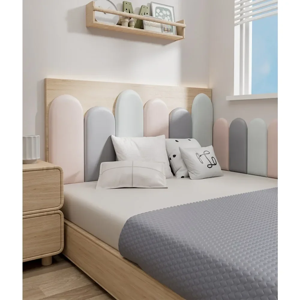 Bedroom Tatami Soft Bag Wall Circumference Children's Room Technology Cloth Bedside Sticker Fabric Anti-collision Self-adhesive