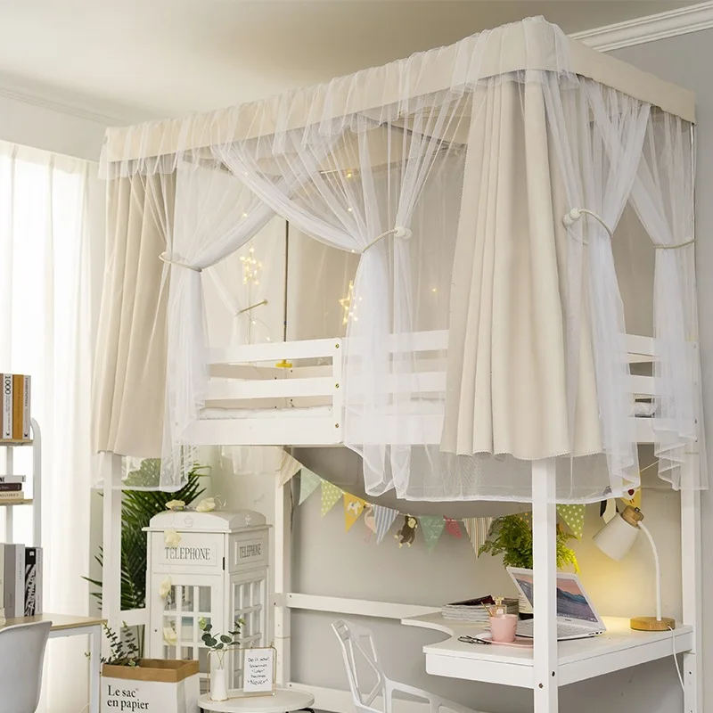 

Dormitories are covered with bed curtains, which are fully enclosed, with Princess wind bed curtains