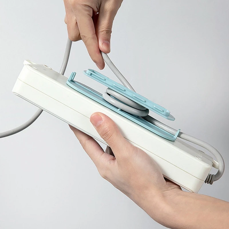 1 Pcs Socket Retainer Wall-Mounted Sticker Punch-Free Plug Fixer Self-Adhesive Fixer Cable Wire Organizer Seamless Power Strip H