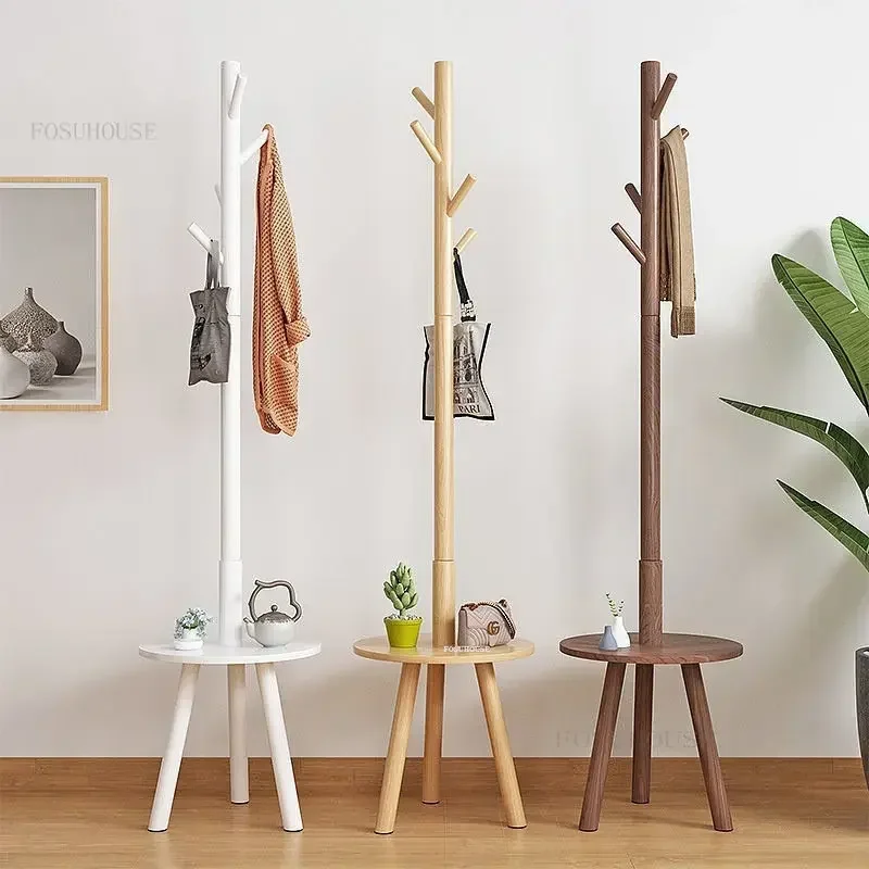 Japanese Cloth Rack Japanese-Solid-Wood-Coat-Rack-Floor-Household-Simple-Clothes-Hanger ...