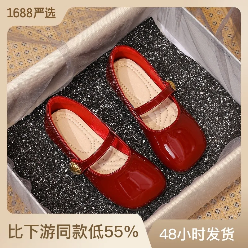 Girl Princess Shoes, Spring Fashion Mary Jane Dress Dance, Baby Kid Sandals, Ballet Brand Soft Sole, Red Flats, Girls' Shoe, Kids Shoe, leather shoes, mary jane shoes, girls shoes, girls flats, girls sandals
