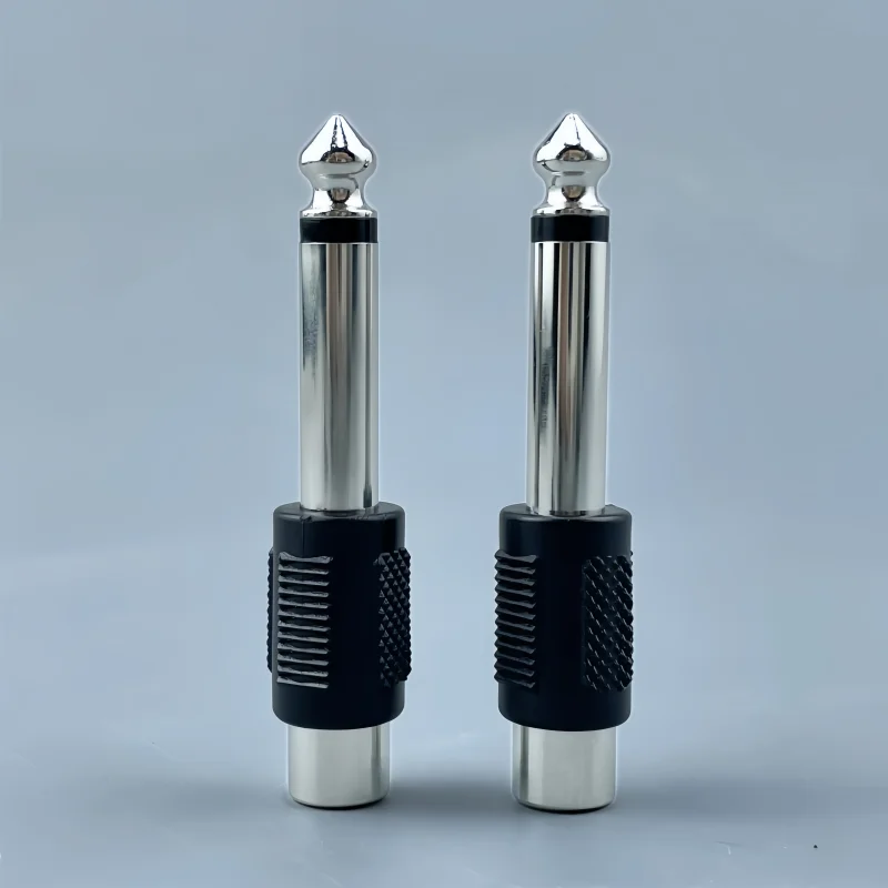 6.5 Male to RCA Lotus Female AV 6.5 Mono Mixer Audio Adapter Plug for DIY FM Microphone 1/2 pcs