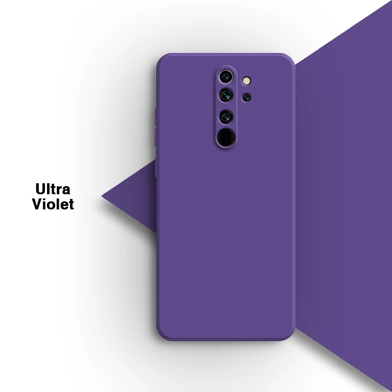 Enhanced Liquid Silicone Soft Candy Square Phone Case - Original Design with Internal Flocking Back Cover
