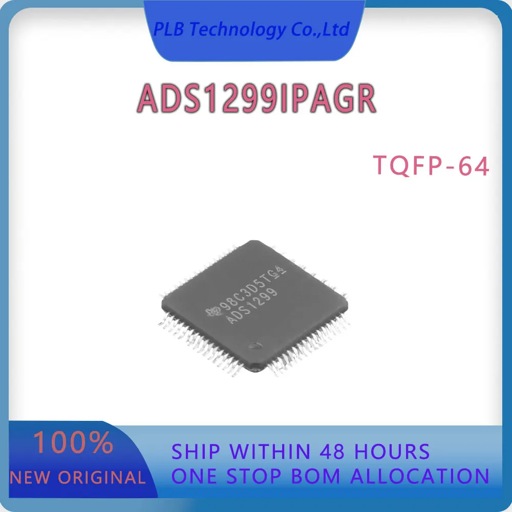 

Original ADS1299 Integrated Circuit ADS1299IPAGR TQFP-64 Electronic Medical AFEs Analog-to-Digital Converter Stock IC Chip New