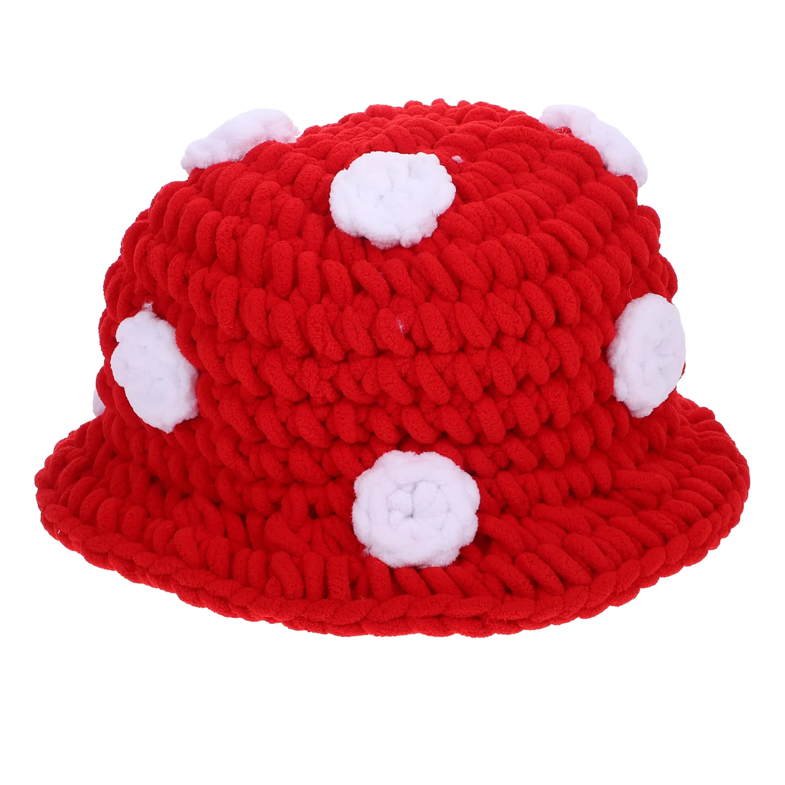

Party Knit Hat Mushroom Shaped Knitted Hat Thicken Knitting Hat Party Photo Prop Costume
