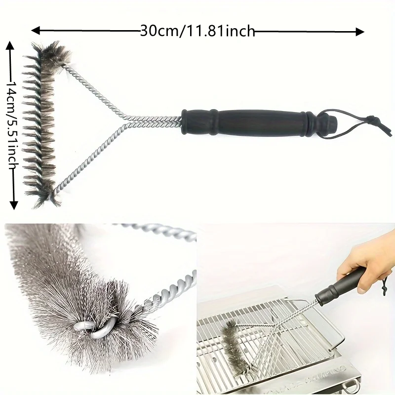 Description Picture 3 of itemBarbecue Grill BBQ Brush Clean Tool Grill Accessories Stainless Steel Bristles Non-stick Cleaning Brushes Barbecue Accessories