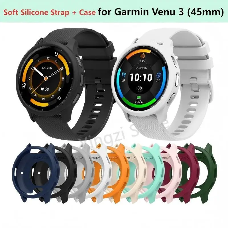Premium Soft Silicone Strap with Protective Shell
