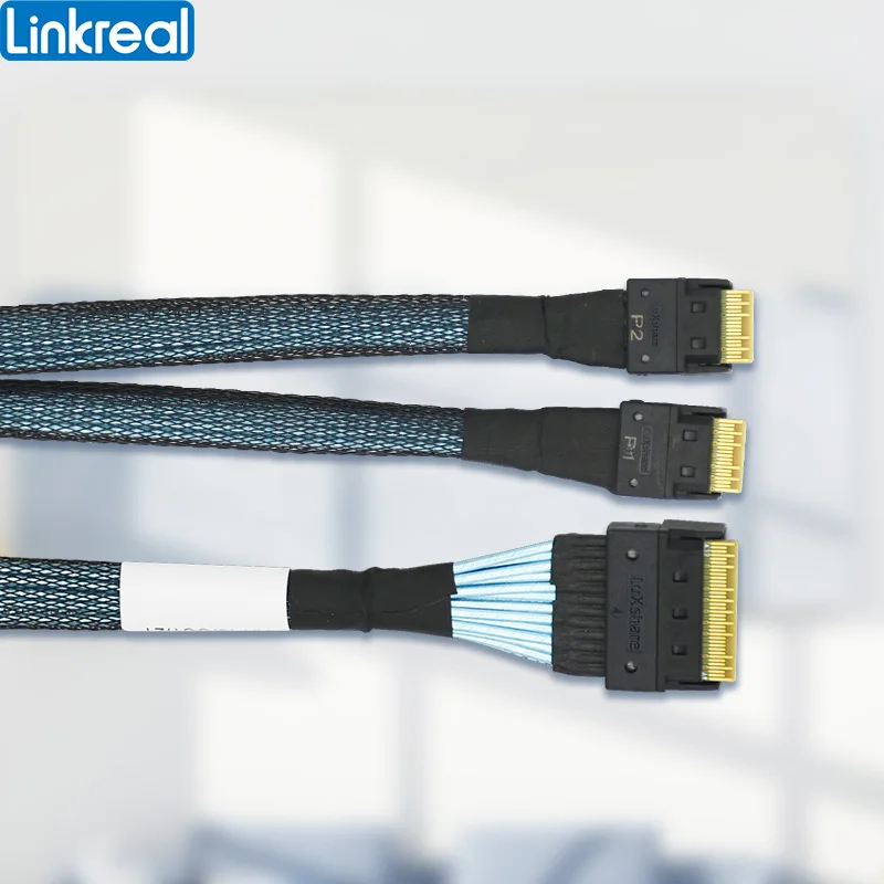 Pcie 4.0 Slimsas Sff8654 8i para Xsff9654 4i Cable-80cm - Imagem 4