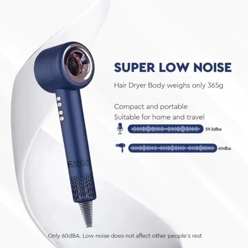 1600W Powerful Leafless Hair Dryers Professional Blow Dryer Negative Ions Blow Hair Dryer With Salon Style 11000RPM Barber 3