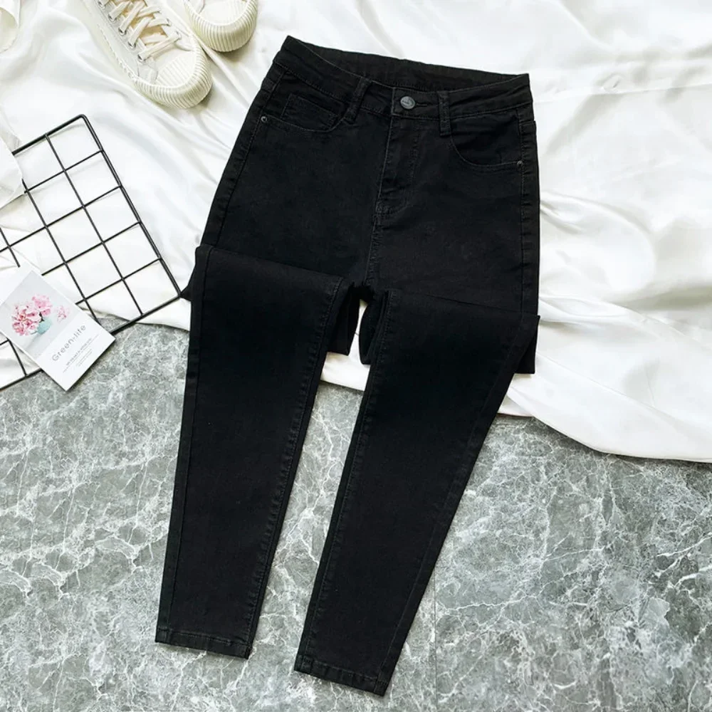 2024 New Spring and Autumn Streetwear Women High Waist Skinny jeans Pencil Jeans  Skinny Denim Pants   Casual Woman Jeans