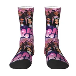 Bratz Rock Angelz Doll Collage Mens Crew Socks Unisex Cute Cartoon Tv Movie Spring Summer Autumn Winter Dress Socks