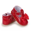 Princess Baby Girls Shoes Soft PU Leather First Walker Cute Bow Non-slip Rubber Sole Crib Shoes Toddler Infant Moccasins Shoes 5