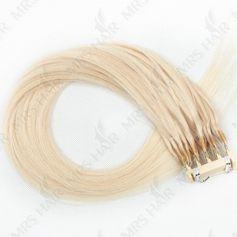 6D Hair Extensions Human Hair Remy Micro Tiny Straight 6D 2 Generation Extensions Invisible Micro Beads Real Natural Hairpieces