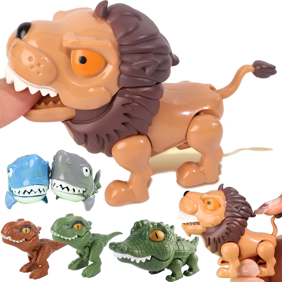 

Cute Animal Teeth Finger Biting Toy Lion Dinosaurs Crocodile Shark Fidget Bite Tricky Toys Parent Child Funny Game Kid Adult