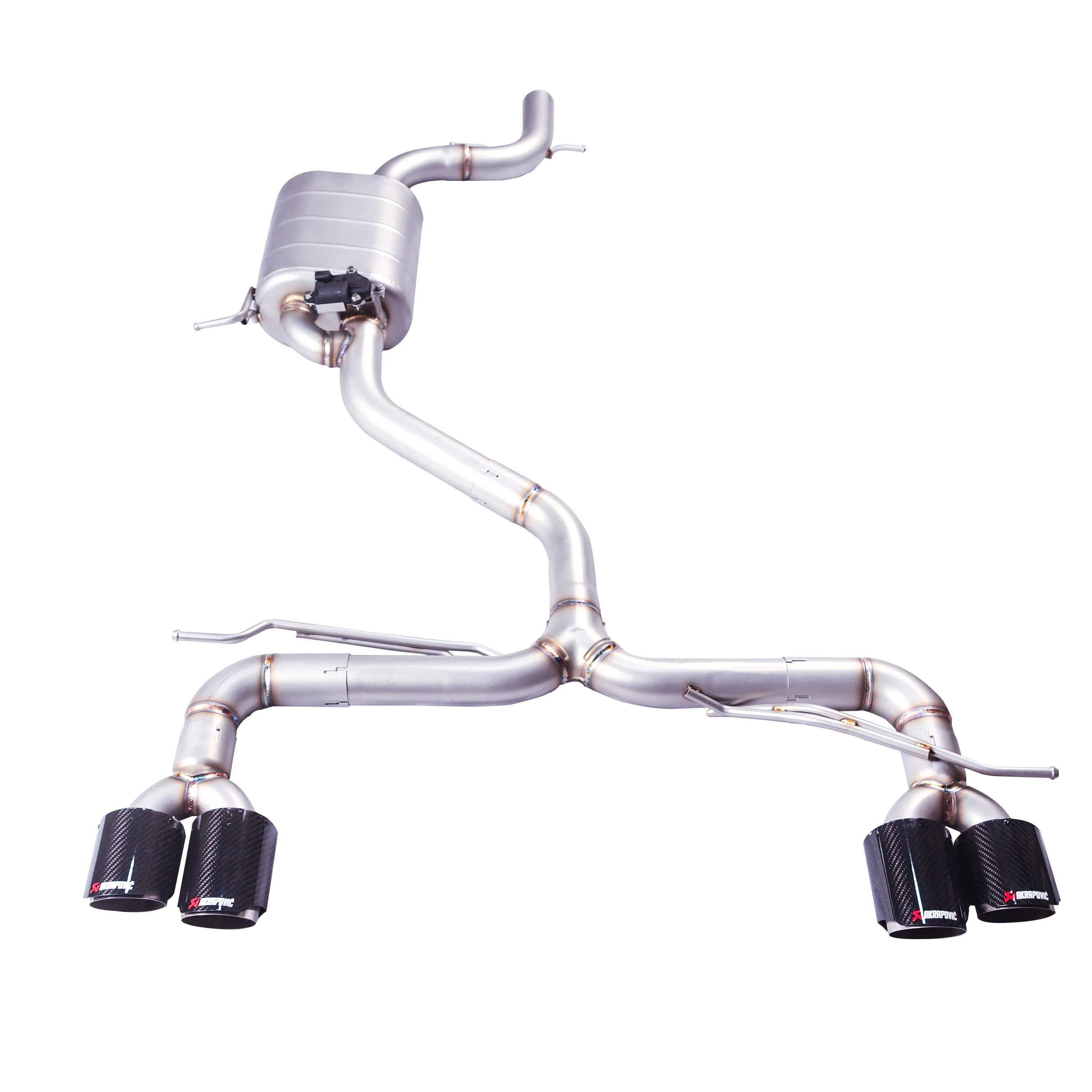Catback exhaust muffler 304 stainless steel remote control electric valve exhaust system Suitable for Volkswagen Scirocco