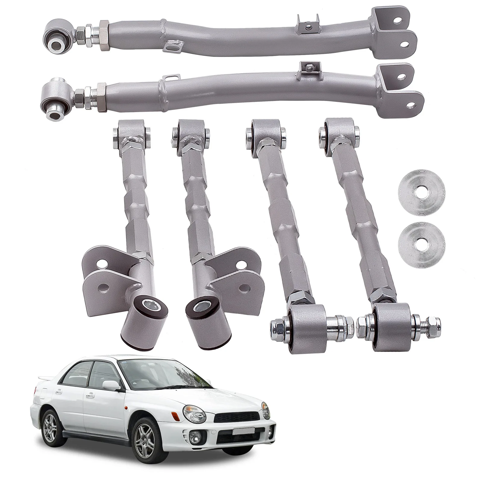 2" Rear Trailing Arm Spacer Kit For Subaru Impreza, Forester, Legacy, Outback (1993–2008) – Lifted Alignment Fix