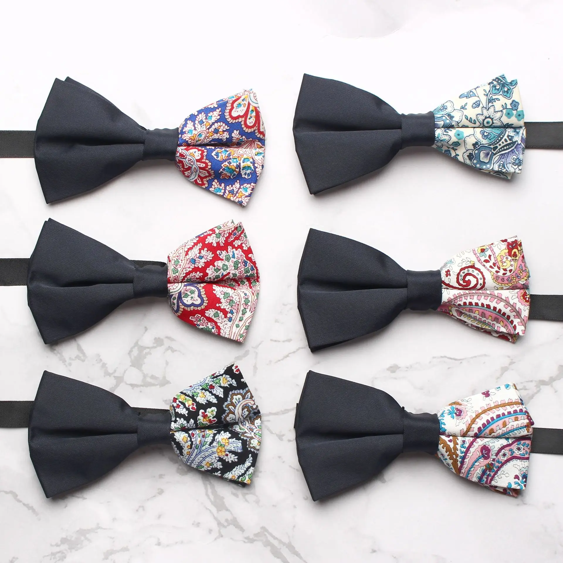

New Butterfly Bow Tie Men's Polyester Printed Bow Tie Formal Business Casual Bow Tie