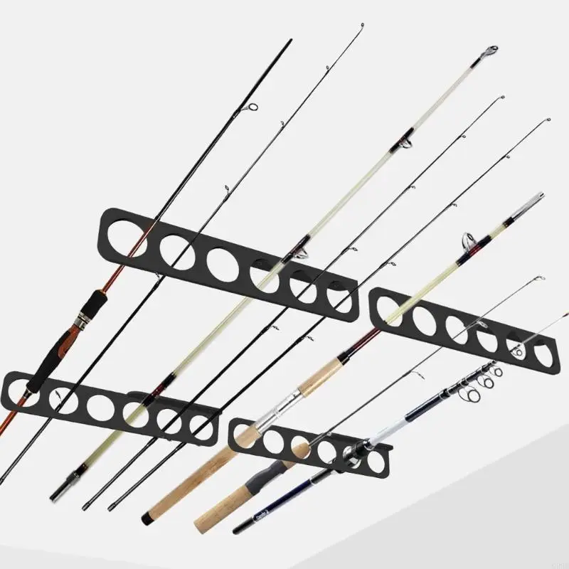 G99D Fishing Poles Wall Ceiling Storage Rack Fishing Rod Display Stand Horizontal Rod Holder Storage Tool Enduring