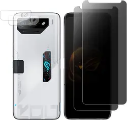 Enhanced Privacy Tempered Glass Screen Protector with 9H Hardness and Anti - Spy Technology - 2Glass 1Camera Film (ROG Phone 5 Ultimate)