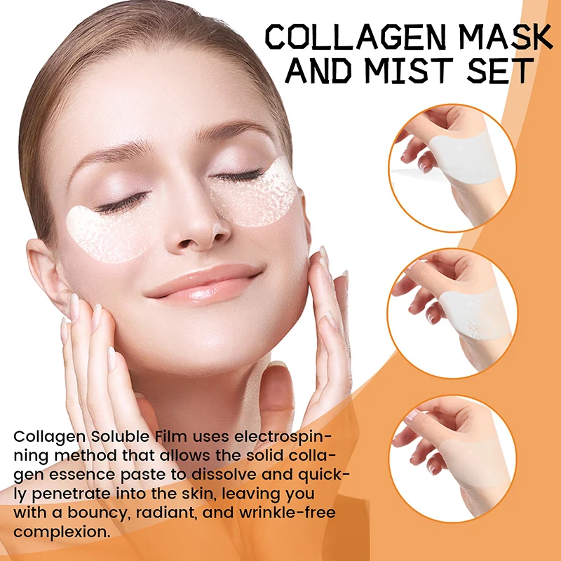 Collagen Water-Soluble Anti Aging Facial Eye Mask Wrinkles Remover Face Lifting