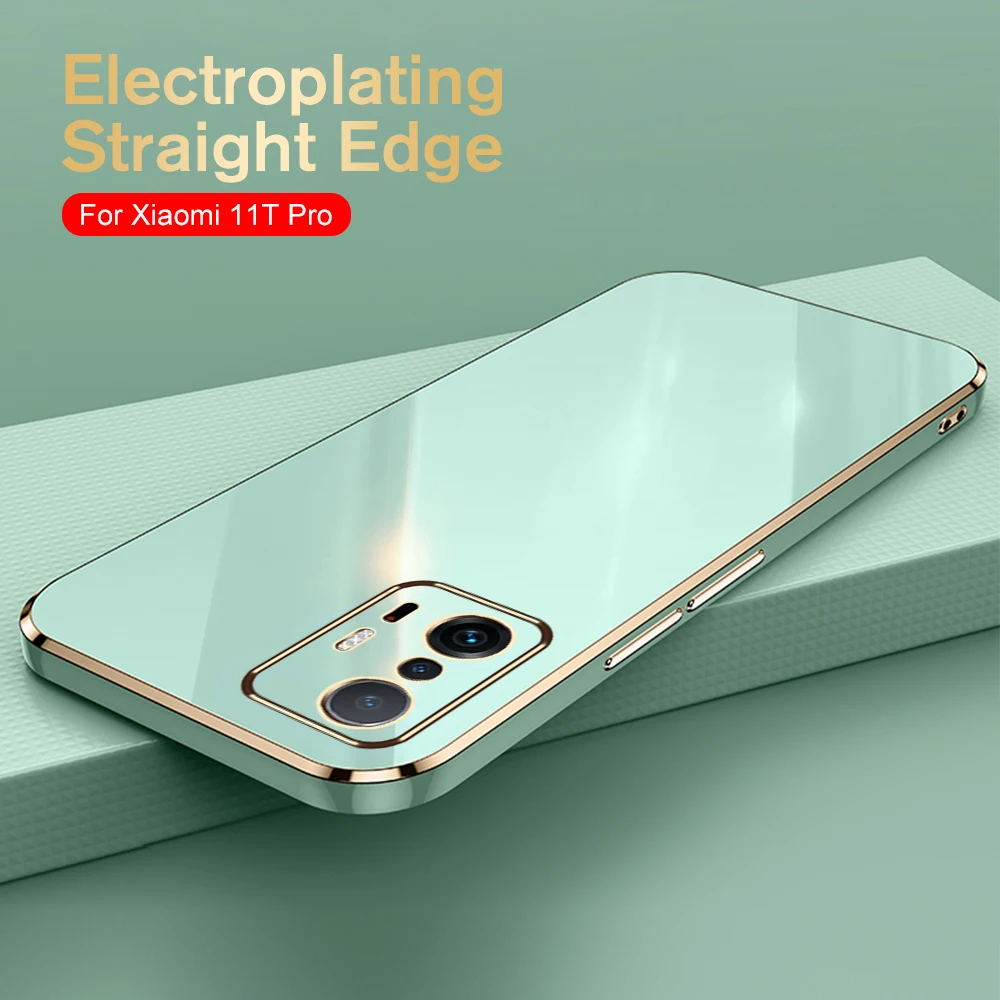 Shockproof Plating Texture Phone Case For Xiaomi 11t Pro_voghion.com