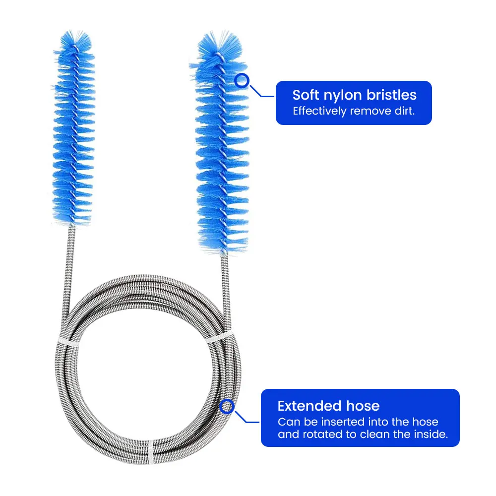 CPAP-Schlauchreinigungsbürste, 2,1 Meter Länge Plus 17,8 cm Handliche Edelstahl-Drahtbürste, Passend für 15mm 19mm Durchmesser Schläuche – Detail 3