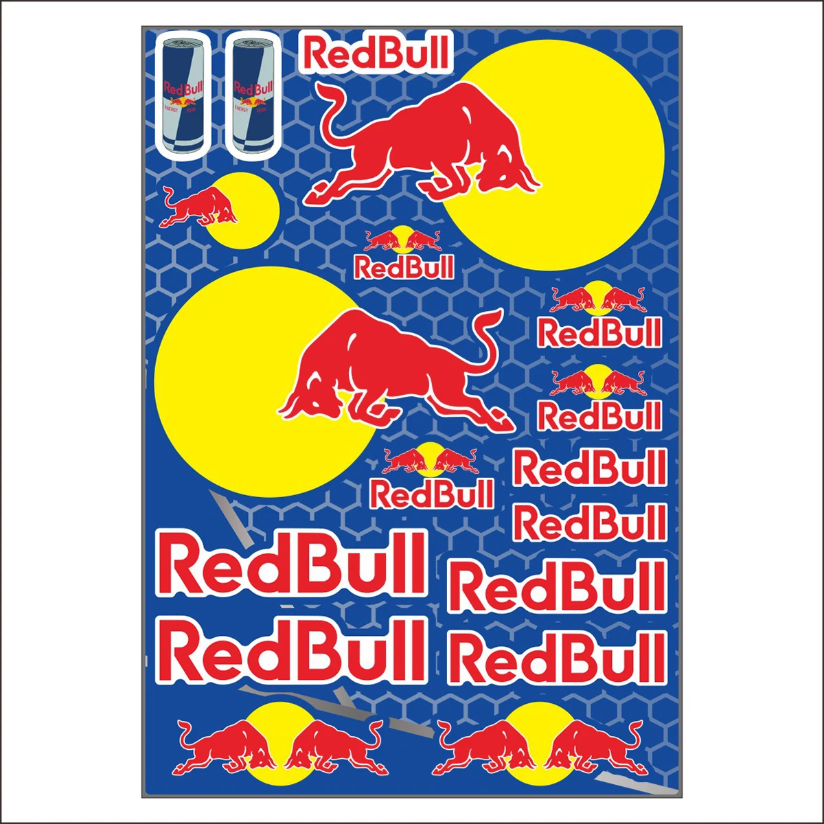 Racing Red Bull Stickers Decal Motorcycle Logo For Yamaha Ktm