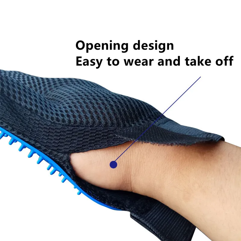 2pc Pet Glove Cat Grooming Glove Cat Hair Deshedding Brush Gloves Dog Comb for Cats Bath Hair Remover Animal Clean Massage Brush pet grooming gloves cat grooming brush pet hair remover gloves