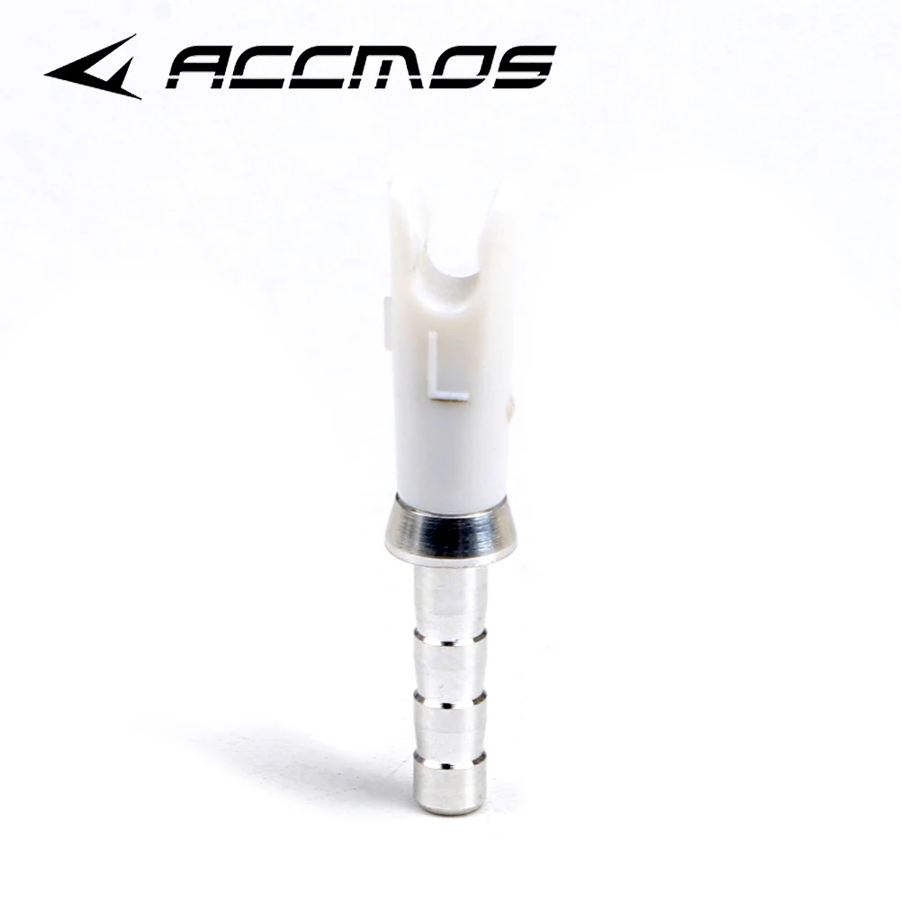 Arrow Pin Nocks Size L Arrow Nock + Aluminum Pin For ID 4.2 mm 6.2 mm Carbon Shaft DIY Archery Accessories 12pcs