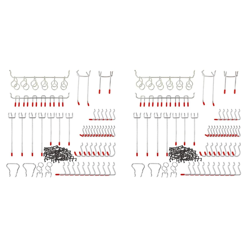 

Лидер продаж, 104 шт. крючков в ассортименте, крючки для домашнего хранения, система крючков, крючки для инструментов, набор крючков для гаража, кухни, мастерской