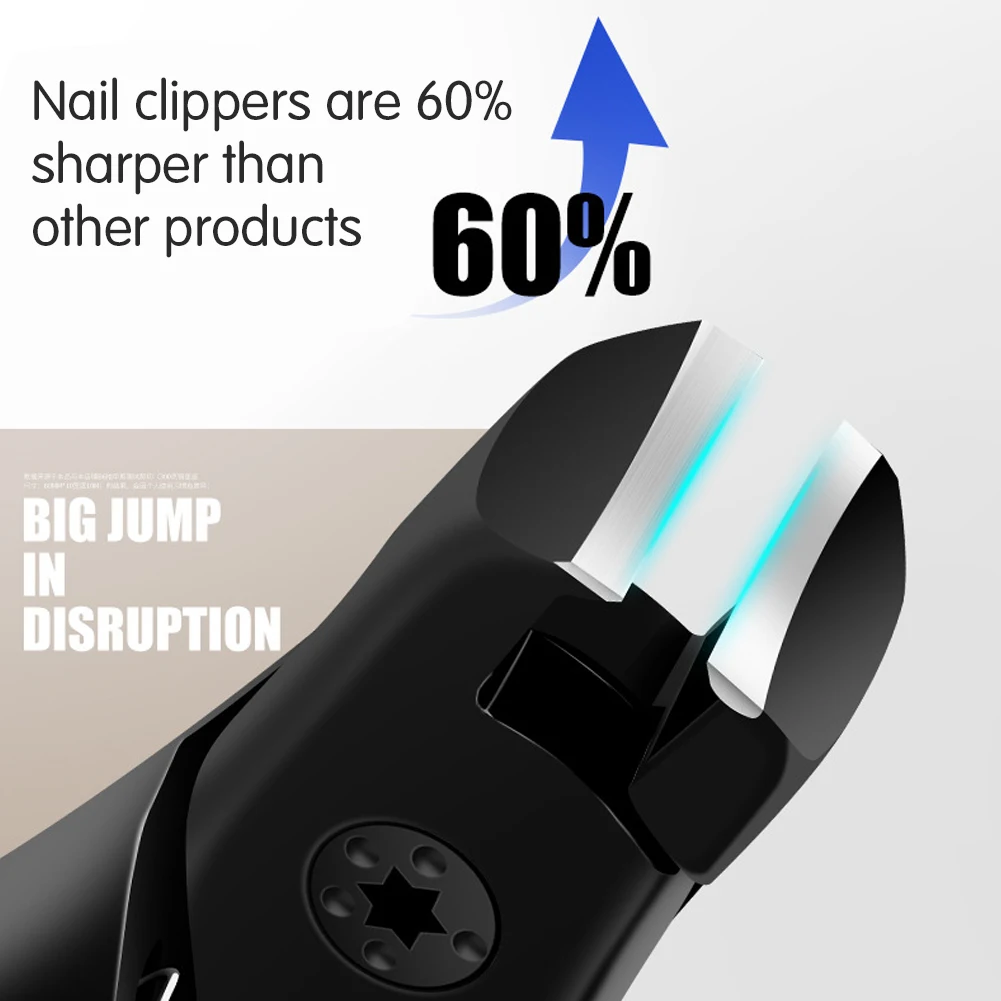 Anti-Splash Nail Clippers Single Thick Hard Special Toes Nail Clipper Stainless Steel Household Large Trimming Manicure Cutters