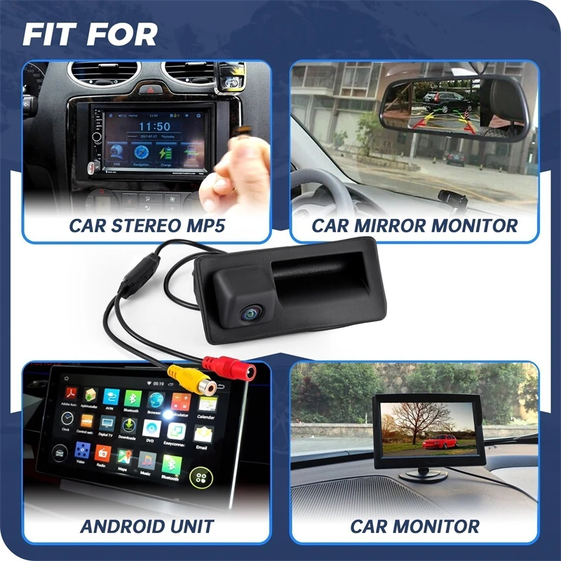 Car Trunk Handle Camera Car Reverse HD Night Visioin Camera For Audi A4 A5 S5 Q3 Q5 2013-2015