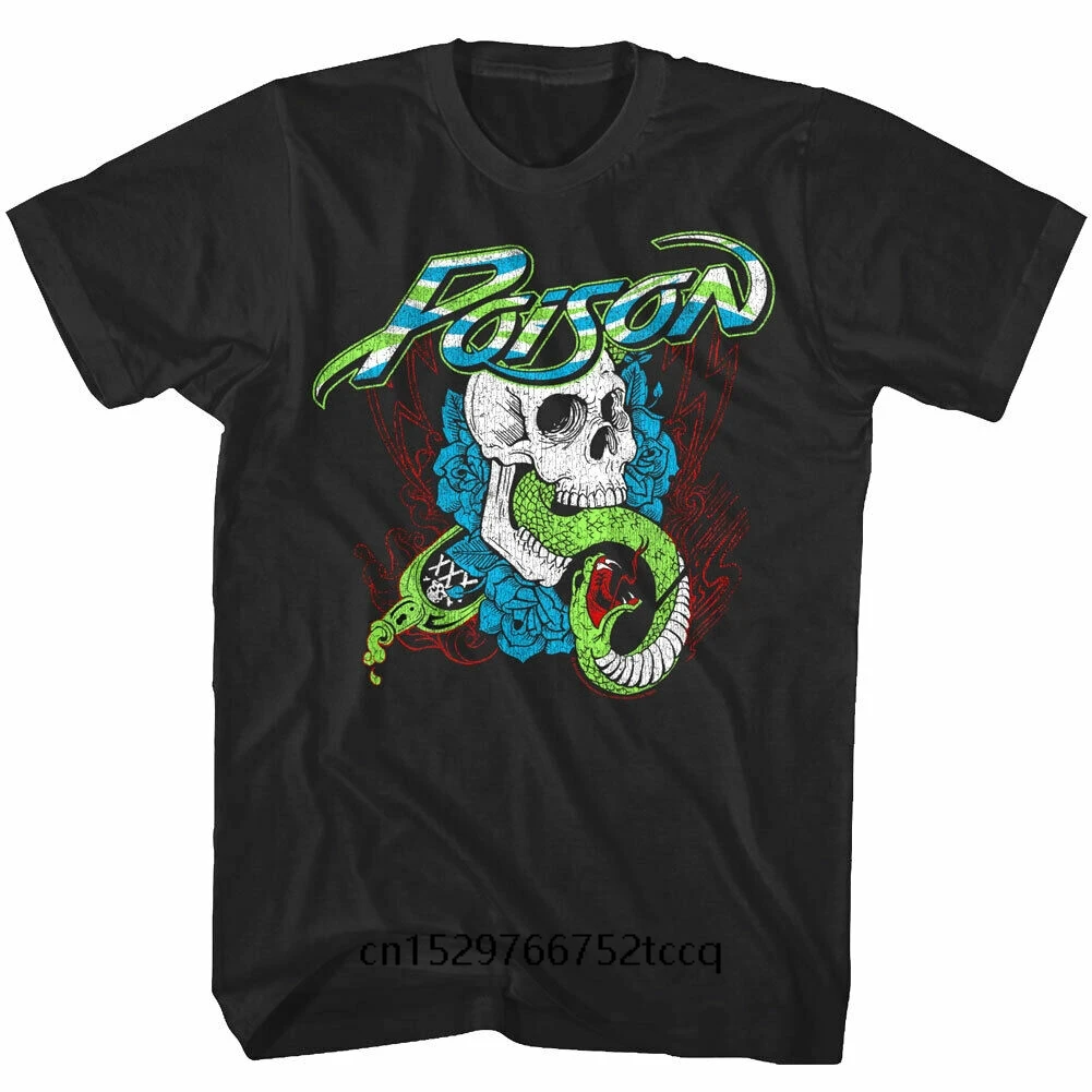 Maglietta Moda Uomo Avvelents Snake Skull Roses Venom Metal Rock Band Uomo Stampa Tshirt Manica Corta Trend