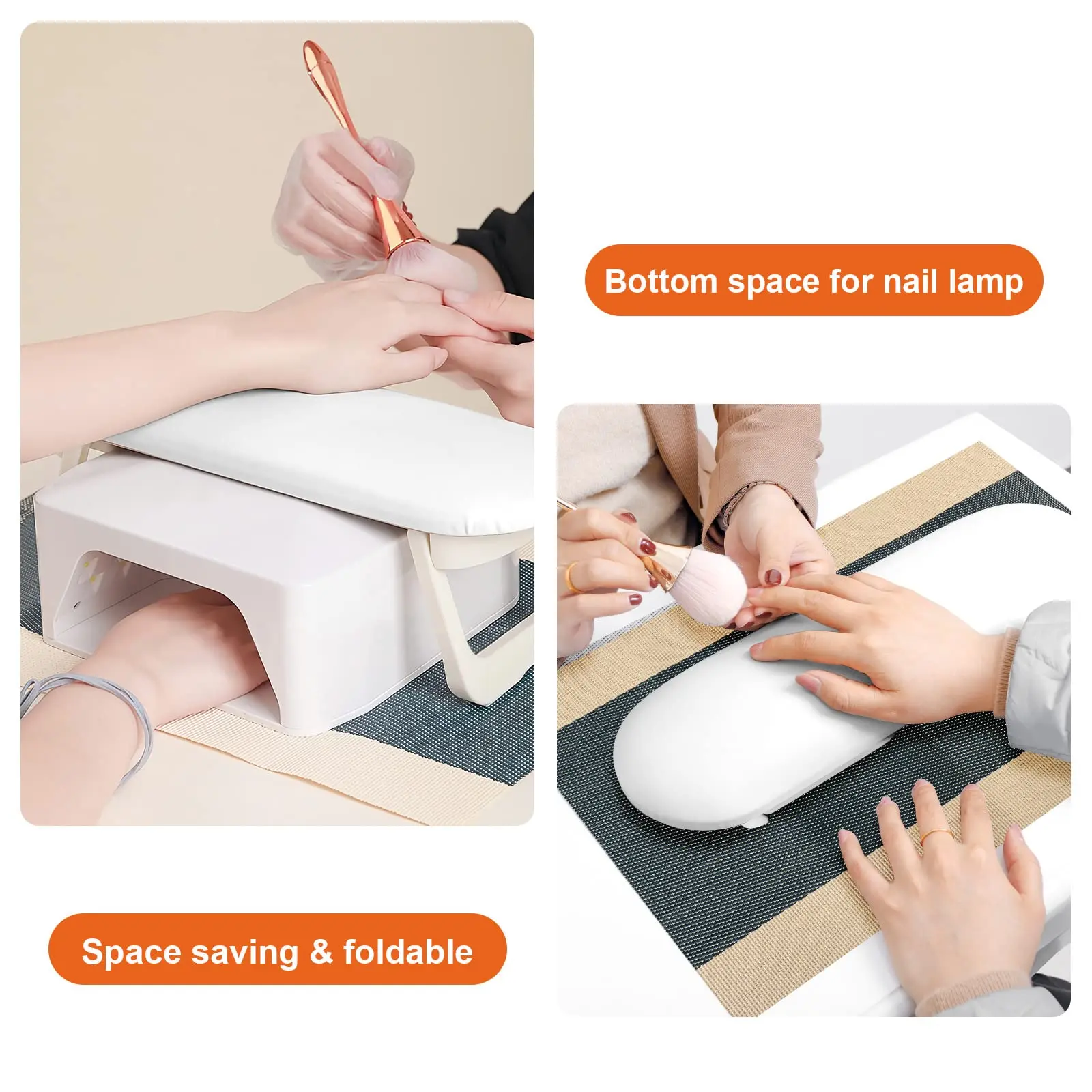 H6 nail art hand pillow suit portable foldable easy to clean nail art hand pillow comfortable non-slip hand pillow 5