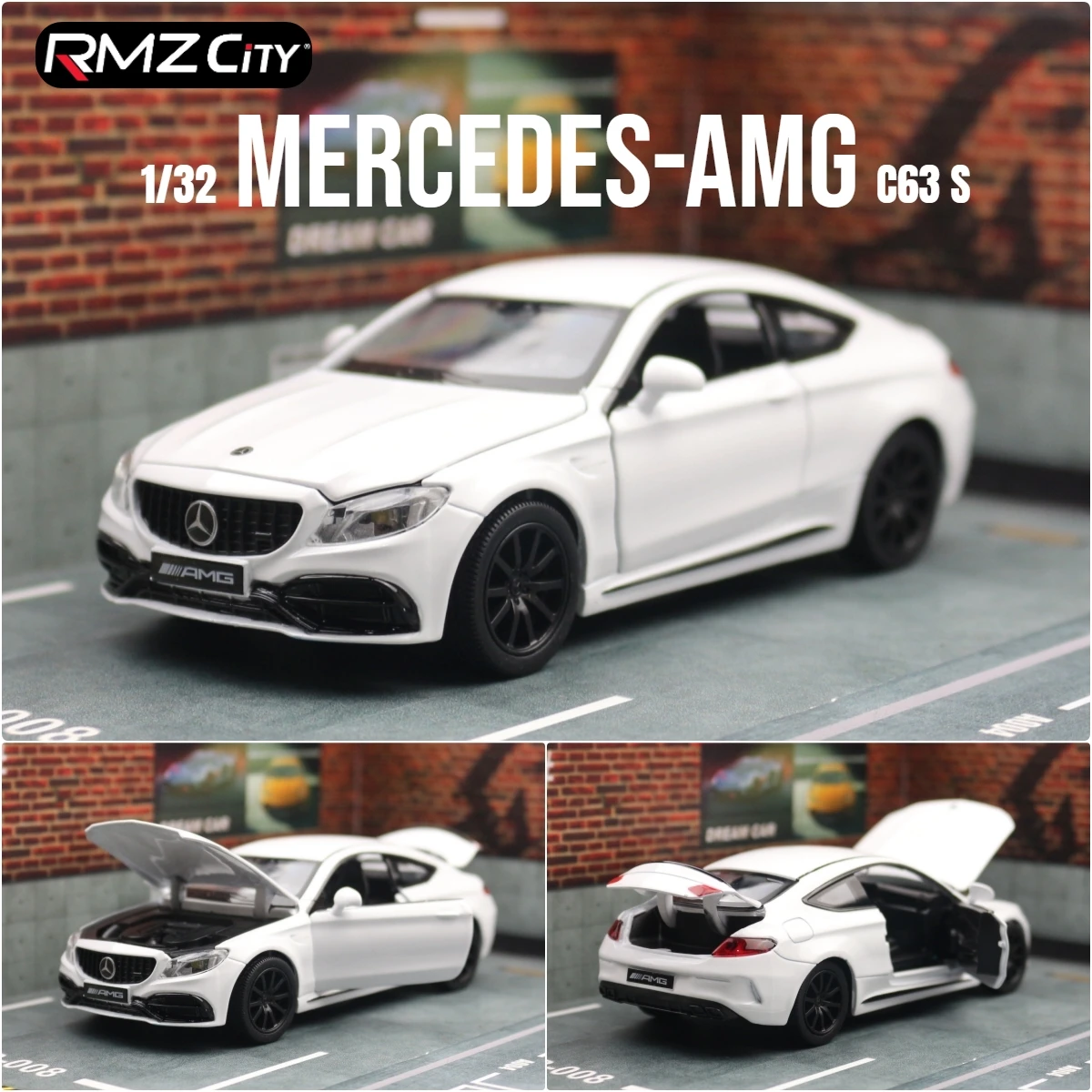 1/32 Mercedes-Benz C63 S AMG Toy Car Model RMZ CiTY Diecast