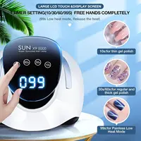 SUN X9 MAX 220W UV LED Nail Lamp Light Dryer for Professional Nails Gel Polish 57 Lamp Beads 4 Timer Setting LCD Touch Display 2