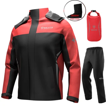SULAITE Men’s Waterproof Motorcycle Raincoat 1