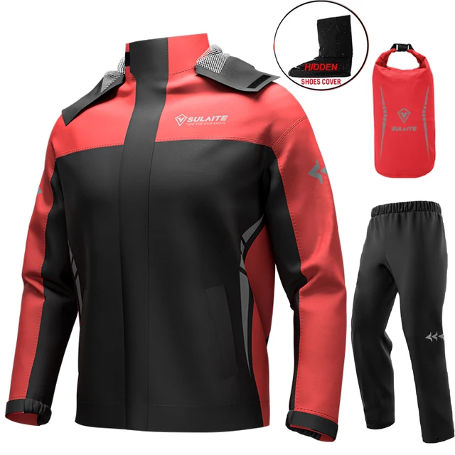 SULAITE Men’s Waterproof Motorcycle Raincoat 1