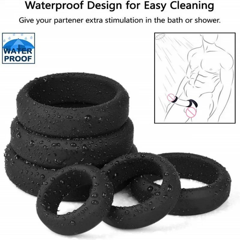 Penis Ring Silicone Semen Lock Ring Enhance Erection Delay Ejaculation Cockring Sex Toys for Men Foreskin Cock Ring Adult Shop