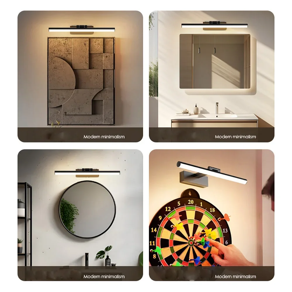 Modern LED Wall Lamp Touch Switch Dimming Rechargeable For Bedroom Bathroom Living Room Dining Room Indoor Lighting Room Decor